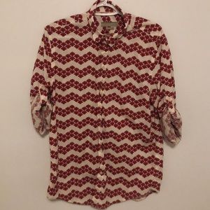 Zara Printed Button Down